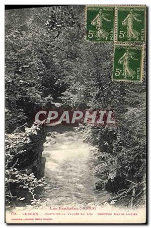 Image du vendeur pour Carte Postale Ancienne Luchon Route de la Valle du Lys Gouffre Marie Louise mis en vente par CPAPHIL
