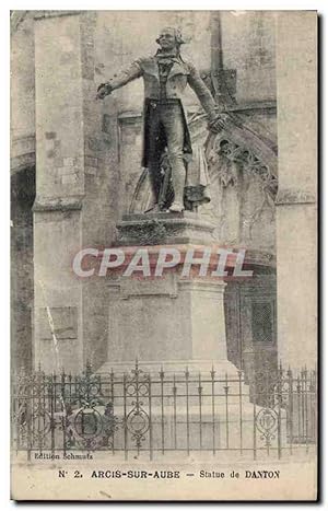 Bild des Verkufers fr Carte Postale Ancienne Arcis sur Aube Statue de Danton zum Verkauf von CPAPHIL