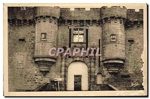 Seller image for Carte Postale Ancienne Hautefort Dordogne Porte fortifiee du Chteau for sale by CPAPHIL