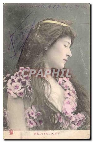 Image du vendeur pour Carte Postale Ancienne Meditation Femme mis en vente par CPAPHIL
