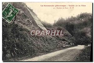Carte Postale Ancienne La Normandie Pittoresque Vallée de la Vere Rochers du Buat