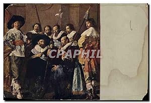 Bild des Verkufers fr Carte Postale Ancienne Amsterdam Frans Hals und Pieter Codde Ausschnitt aus einem Schutzenbilde zum Verkauf von CPAPHIL