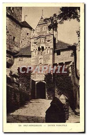 Bild des Verkufers fr Carte Postale Ancienne Haut Koenigsbourg Entre Principale zum Verkauf von CPAPHIL