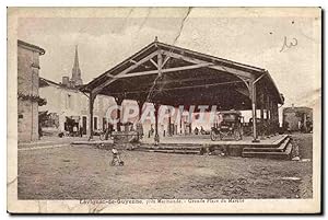 Carte Postale Ancienne Levignac de Guyenne pres Marmande Grande Place du Marche