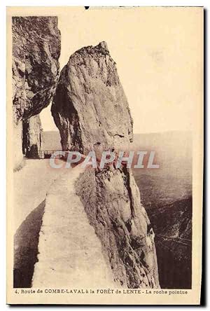 Carte Postale Ancienne Route de Combe laval a forêt de Lente La roche pointue