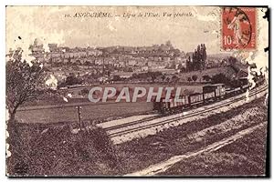 Carte Postale Ancienne Angouleme Ligne de l'Etat vue générale Train