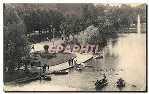 Bild des Verkufers fr Carte Postale Ancienne Strassburg Orangerie See le Lac zum Verkauf von CPAPHIL