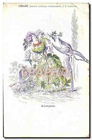 Seller image for Carte Postale Ancienne L'Eclair Journal Politique independant a 5 Contimes Aubepine for sale by CPAPHIL