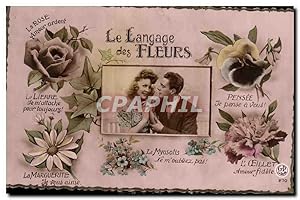 Bild des Verkufers fr Carte Postale Ancienne Le Langage des Fleurs Femme zum Verkauf von CPAPHIL