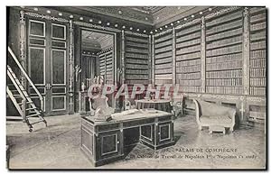 Carte Postale Ancienne Palais de Compiegne Cabinet de Travail de Napoleon I Bibliotheque