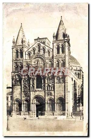 Carte Postale Ancienne Angouleme La Cathédrale la façade