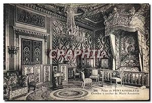 Bild des Verkufers fr Carte Postale Ancienne Palais de Fontainebleau Chambre a Coucher de Marie Antoinette zum Verkauf von CPAPHIL