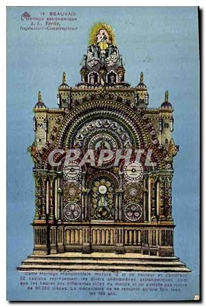 Bild des Verkufers fr Carte Postale Ancienne Beauvais l'Horloge Astronomique Verite Ingenieur Constructeur zum Verkauf von CPAPHIL