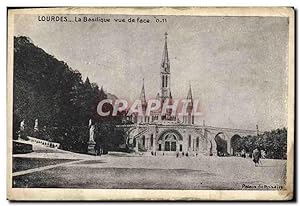 Image du vendeur pour Carte Postale Ancienne Lourdes La Basilique vue de face mis en vente par CPAPHIL