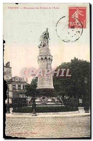 Image du vendeur pour Carte Postale Ancienne Troyes Monument des Enfants de l'Aube mis en vente par CPAPHIL