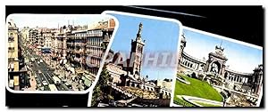 Bild des Verkufers fr Carte Postale Moderne La Canebiere Notre Dame de la Garde Palais Longchamp Panorama du Port zum Verkauf von CPAPHIL