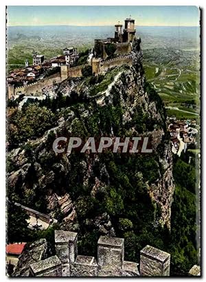 Seller image for Carte Postale Moderne Repubblica di S Marino le Rocher et Panorama for sale by CPAPHIL