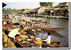 Carte Postale Moderne The unique and colorful floating market of Thailand