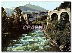 Bild des Verkufers fr Carte Postale Moderne Bourg St Maurice Savoie le viaduc au fond Pointe du Clapey L'Isere Depart des championats de can zum Verkauf von CPAPHIL