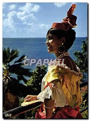 Carte Postale Moderne Antilles Radieuses Folklore antillais