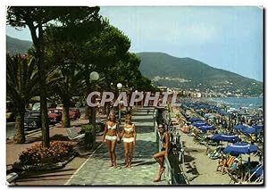 Bild des Verkufers fr Carte Postale Moderne Alassio Promenade le long de la mer zum Verkauf von CPAPHIL