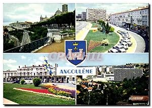 Carte Postale Moderne Angouleme Charente les Remparts Quartier de la Gare la Gare Le Grand Fond