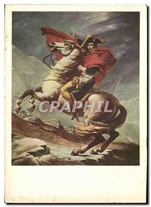 Bild des Verkufers fr Carte Postale Moderne Peinture franaise Louis David Le Premier Consul passe les Alpes zum Verkauf von CPAPHIL