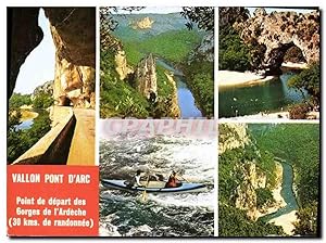 Bild des Verkufers fr Carte Postale Moderne Vallon Pont d'Arc Point de depart des Gorges de l'Ardeche zum Verkauf von CPAPHIL