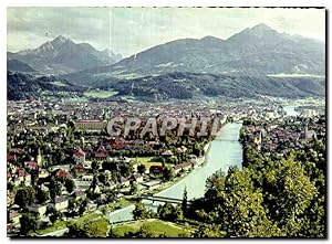 Bild des Verkufers fr Carte Postale Moderne Innsbruck gegen Suden mit Serles und Nockspitze aufnahme nach original Farbfilm zum Verkauf von CPAPHIL