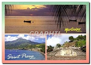 Carte Postale Moderne Martinique Saint Pierre Mme Suzanne Laurent Petit Lezard Le Diamant