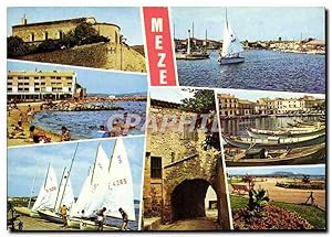 Carte Postale Moderne Meze sur le bassin de Thau Herault Regards sur la station balneaire Bateaux