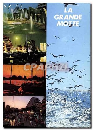Image du vendeur pour Carte Postale Moderne La Grande Motte Herault l'Ete nuit et jour mis en vente par CPAPHIL
