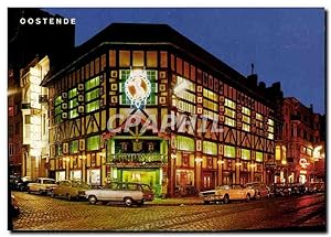 Carte Postale Moderne Oostende Cheval Blanc la nuit
