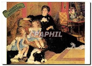 Bild des Verkufers fr Carte Postale Moderne Pierre Auguste Renoir 1841 1919 Madame Charpentier et ses enfants 1878 New York the Metropolitan zum Verkauf von CPAPHIL