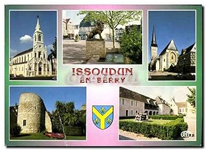 Carte Postale Moderne Issoudun Indre Basilique du Sacre Coeur Place du 10 Juin Les Lions Eglise S...