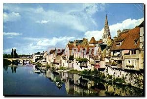 Carte Postale Moderne Argenton sur Creuse Indre Vieilles Maisons a Galeries au bord de la Creuse