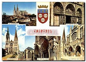 Seller image for Carte Postale Moderne Chartres Eure et Loir La Cathdrale le Portail Royal la Cathdrale le Portail Nord le Portail Su for sale by CPAPHIL