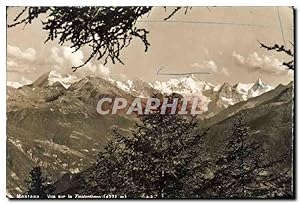 Carte Postale Moderne Montana vue sur le Zinalrothorn et l'Obergabelhorn