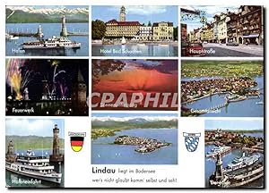 Bild des Verkufers fr Carte Postale Moderne Lindau liegt im Bodensee wer's nicht glaubt komm selbst und seh zum Verkauf von CPAPHIL