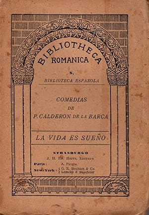 Seller image for La vida es sueno,comedias de for sale by JP Livres