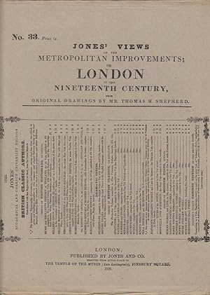 Metropolitan Improvements; or London in the Nineteenth [19th] Century: Displayed in a Series of V...