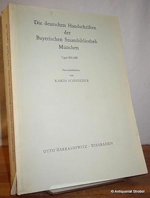Imagen del vendedor de Die deutschen Handschriften der Bayerischen Staatsbibliothek Mnchen. Cgm 501-690. Neu beschrieben. a la venta por Antiquariat Christian Strobel (VDA/ILAB)