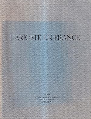 Immagine del venditore per L'Arioste en France venduto da Il Salvalibro s.n.c. di Moscati Giovanni