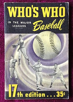 Imagen del vendedor de 1949 Who's Who In the Major Leagues - BASEBALL - 17th EDITION a la venta por R. Plapinger Baseball Books