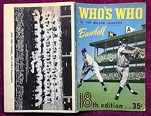 Imagen del vendedor de 1950 Who's Who In the Major Leagues - BASEBALL - 18th EDITION a la venta por R. Plapinger Baseball Books