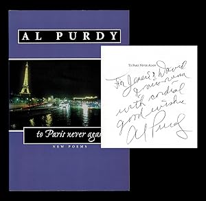 Image du vendeur pour to Paris Never Again : New Poems (Signed First Edition) mis en vente par Harropian Books,  IOBA