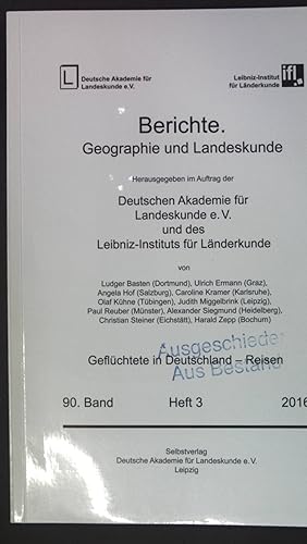 Imagen del vendedor de Demographisch-konomische Chance oder kulturell-identire Bedrohung? Printmediendiskurse um geflchtete Personen in Deutschland; in: 90. Band Heft 3 "Geflchtete in Deutschland - Reisen" - Berichte, Geographie und Landeskunde; a la venta por books4less (Versandantiquariat Petra Gros GmbH & Co. KG)