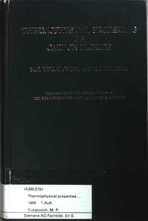 Bild des Verkufers fr Thermophysical Properties of Carbon Dioxide. zum Verkauf von books4less (Versandantiquariat Petra Gros GmbH & Co. KG)