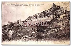 Carte Postale Ancienne Valence Ruines de Crussol cote Nord