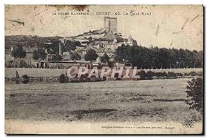 Carte Postale Ancienne La Drome illustree Crest le Quai Neuf